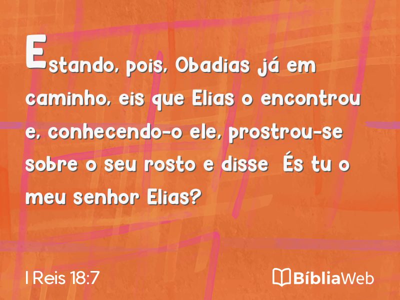 I Reis 18:7 em imagem para compartilhar