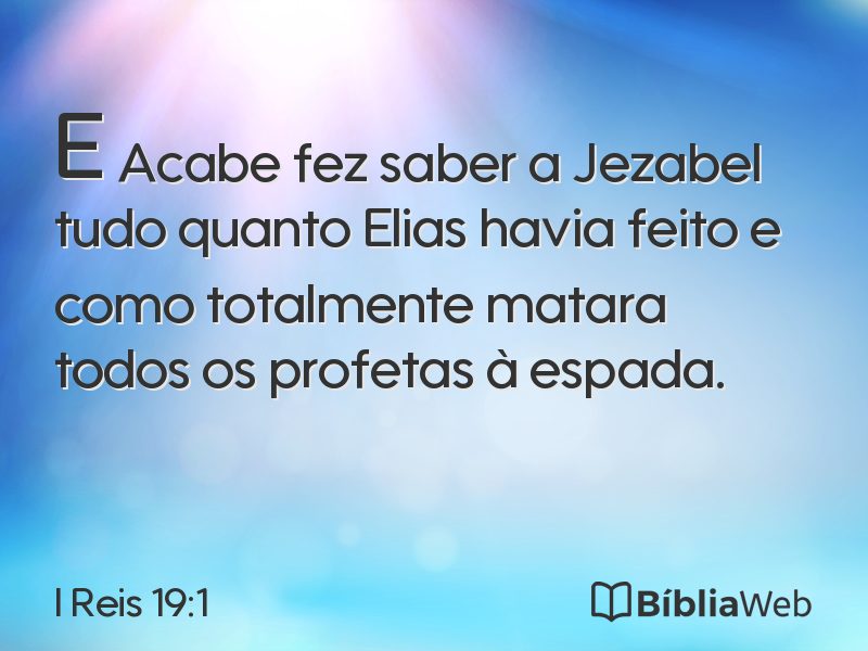 I Reis 19:1 em imagem para compartilhar