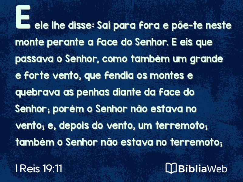 I Reis 19:11 em imagem para compartilhar