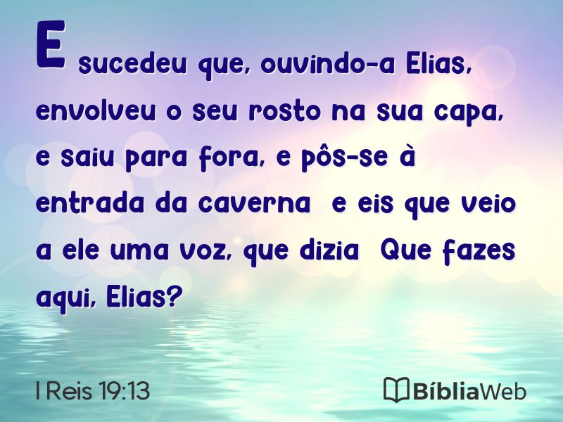 I Reis 19:13 em imagem para compartilhar