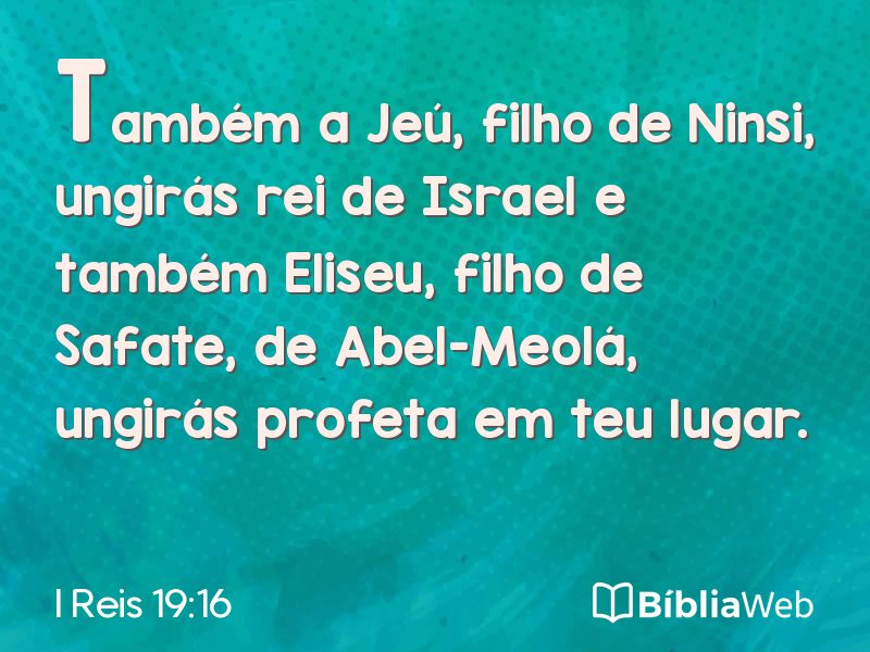 I Reis 19:16 em imagem para compartilhar