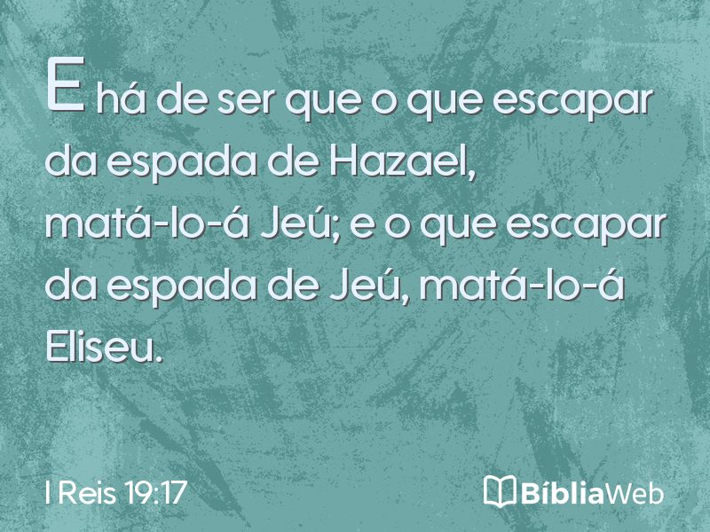 I Reis 19:17 em imagem para compartilhar