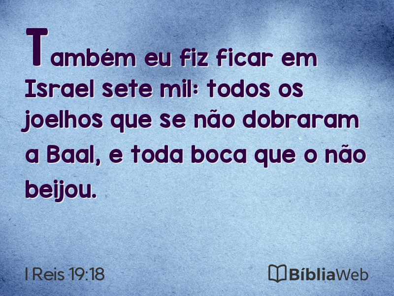 I Reis 19:18 em imagem para compartilhar