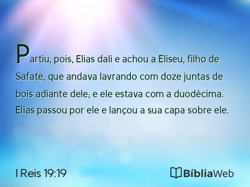 I Reis 19:19 em imagem para compartilhar