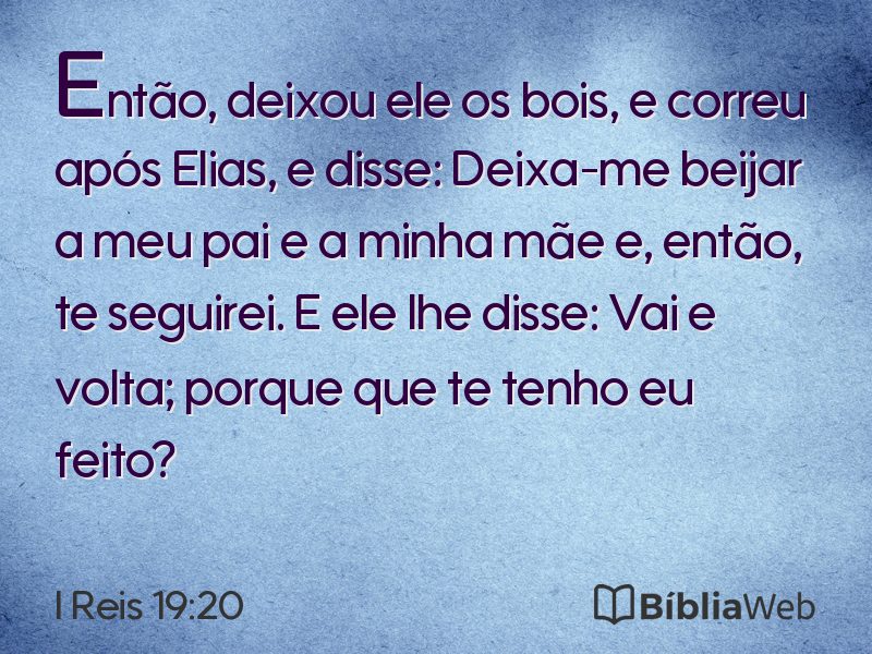 I Reis 19:20 em imagem para compartilhar