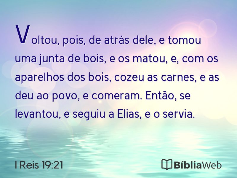 I Reis 19:21 em imagem para compartilhar