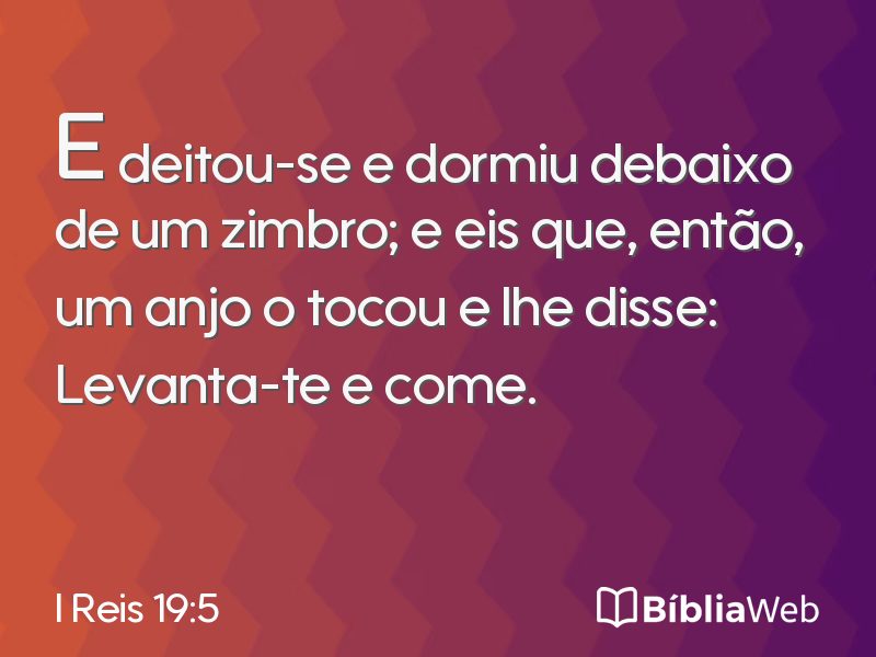 I Reis 19:5 em imagem para compartilhar