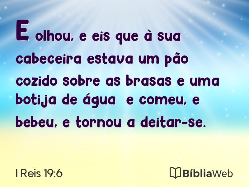 I Reis 19:6 em imagem para compartilhar