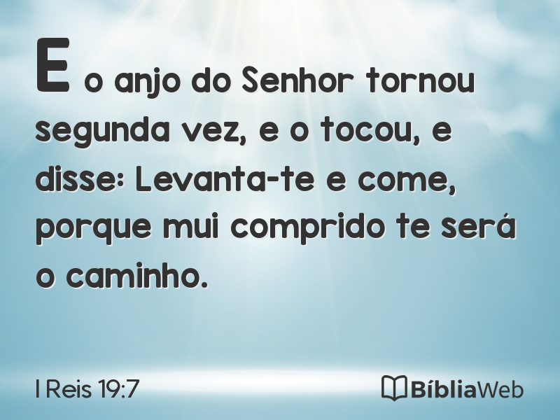 I Reis 19:7 em imagem para compartilhar