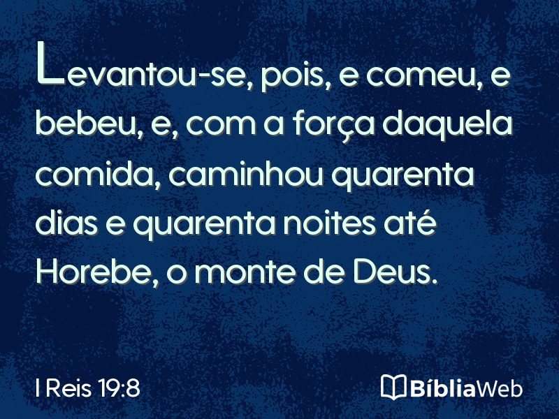 I Reis 19:8 em imagem para compartilhar