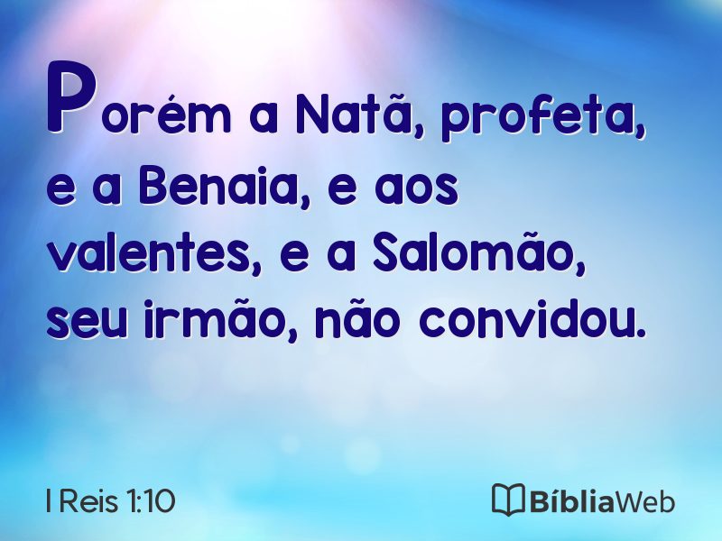 I Reis 1:10 em imagem para compartilhar