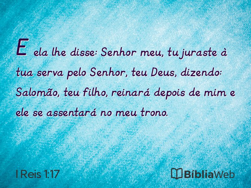 I Reis 1:17 em imagem para compartilhar