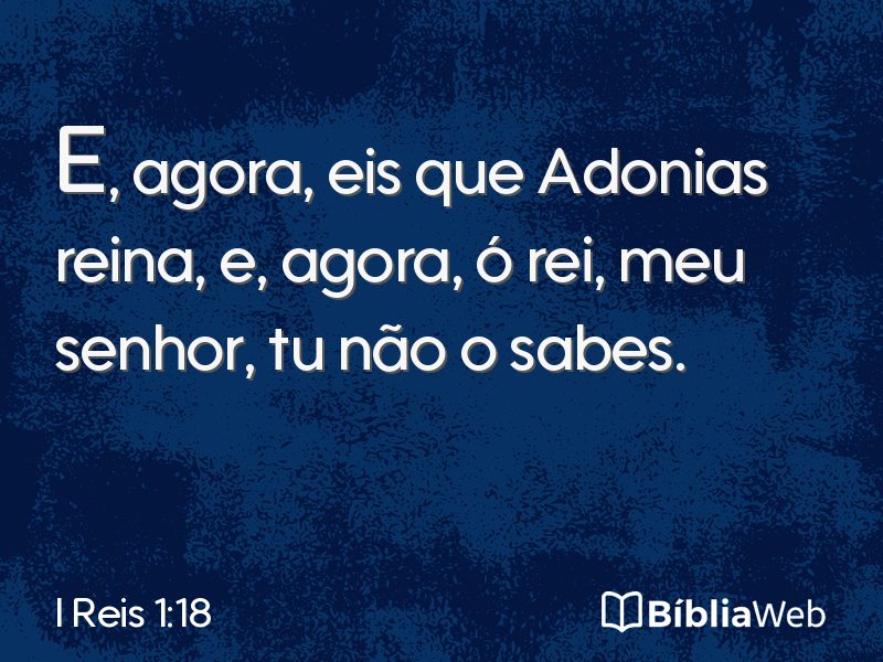 I Reis 1:18 em imagem para compartilhar
