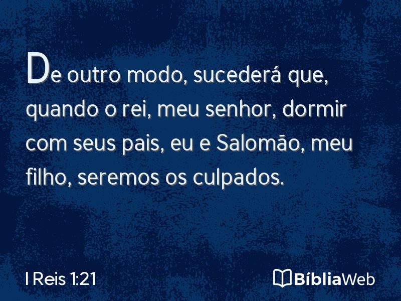 I Reis 1:21 em imagem para compartilhar