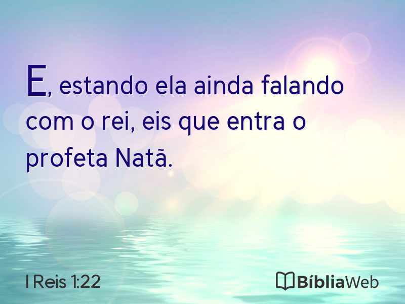 I Reis 1:22 em imagem para compartilhar