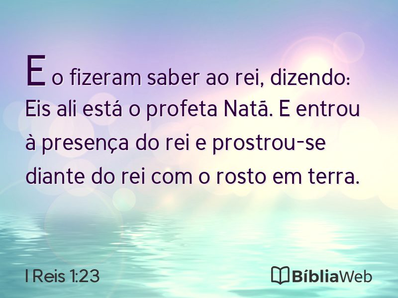 I Reis 1:23 em imagem para compartilhar