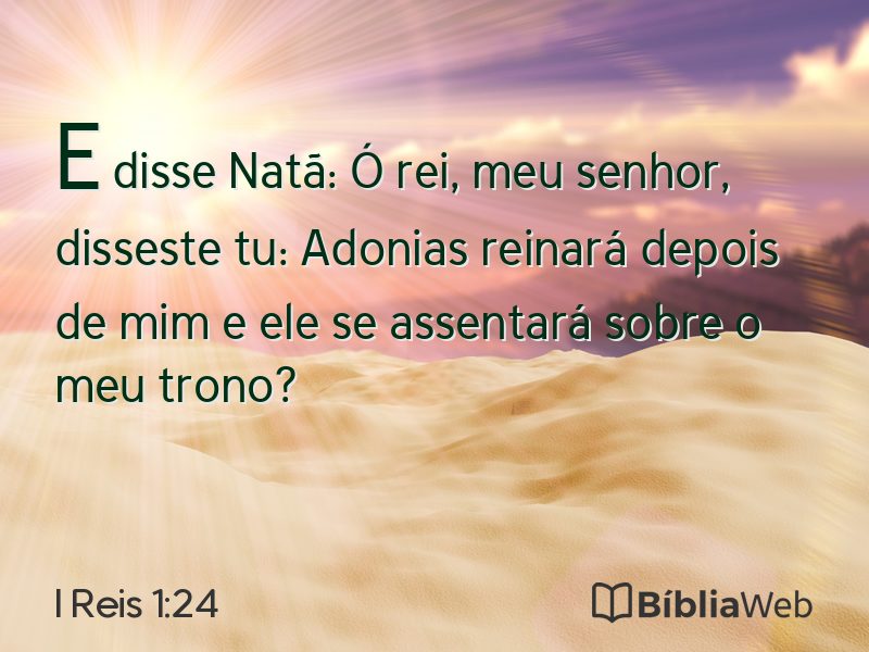 I Reis 1:24 em imagem para compartilhar
