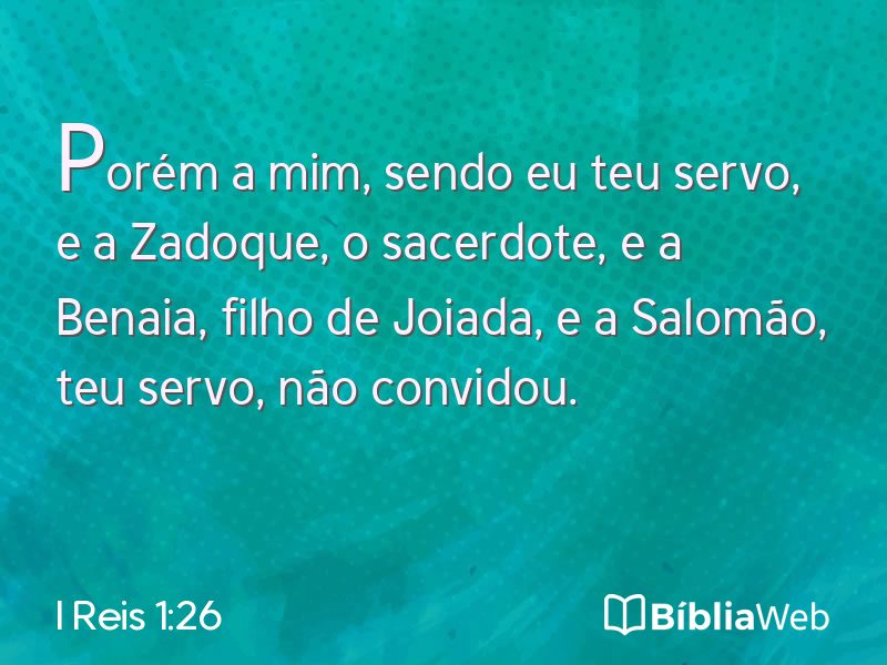 I Reis 1:26 em imagem para compartilhar
