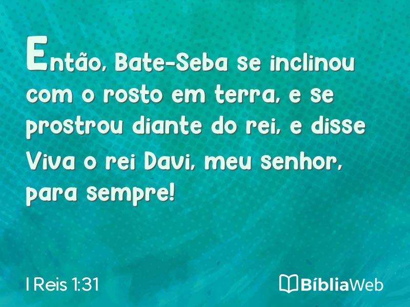 I Reis 1:31 em imagem para compartilhar