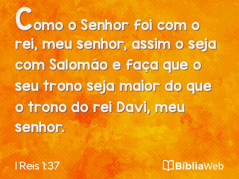I Reis 1:37 em imagem para compartilhar