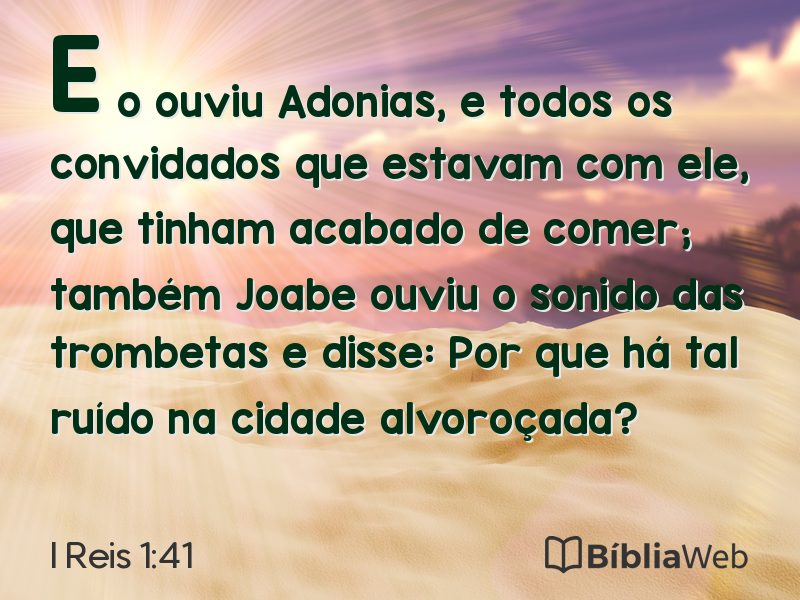 I Reis 1:41 em imagem para compartilhar