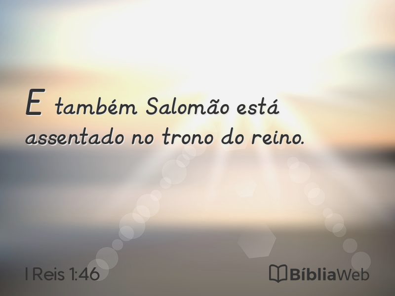 I Reis 1:46 em imagem para compartilhar
