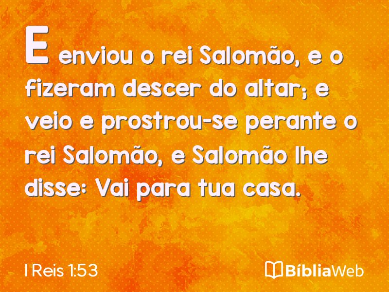 I Reis 1:53 em imagem para compartilhar
