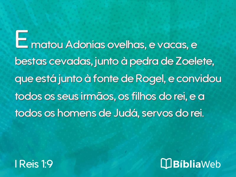 I Reis 1:9 em imagem para compartilhar