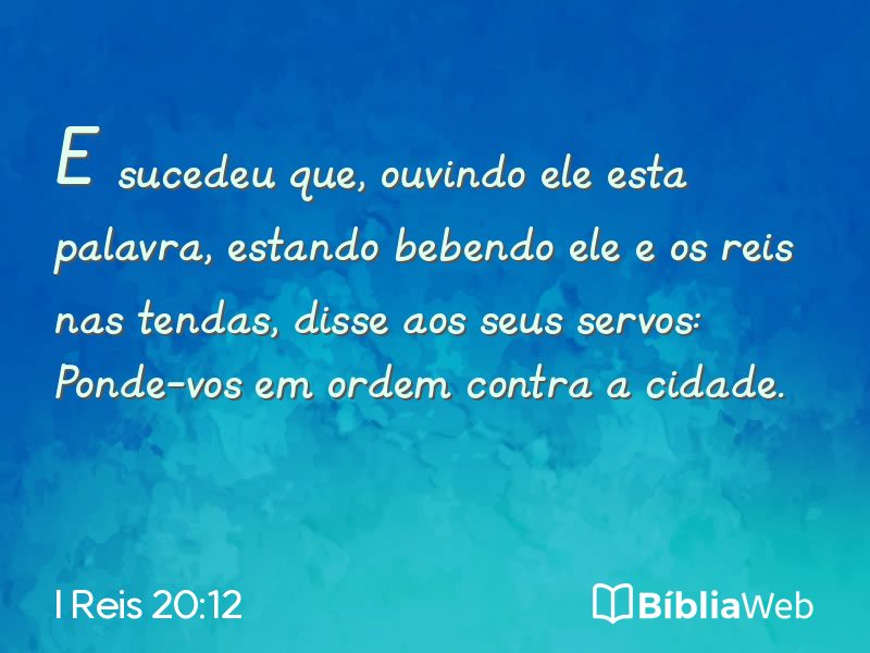 I Reis 20:12 em imagem para compartilhar