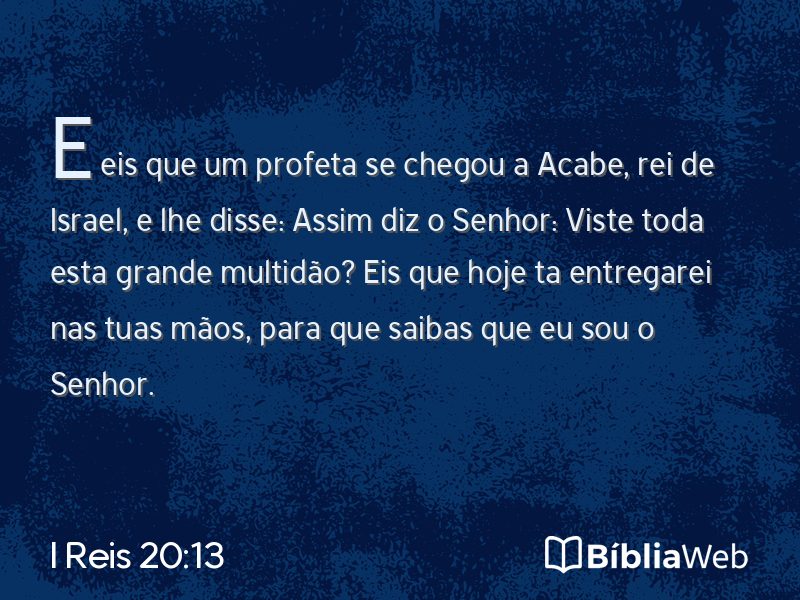 I Reis 20:13 em imagem para compartilhar