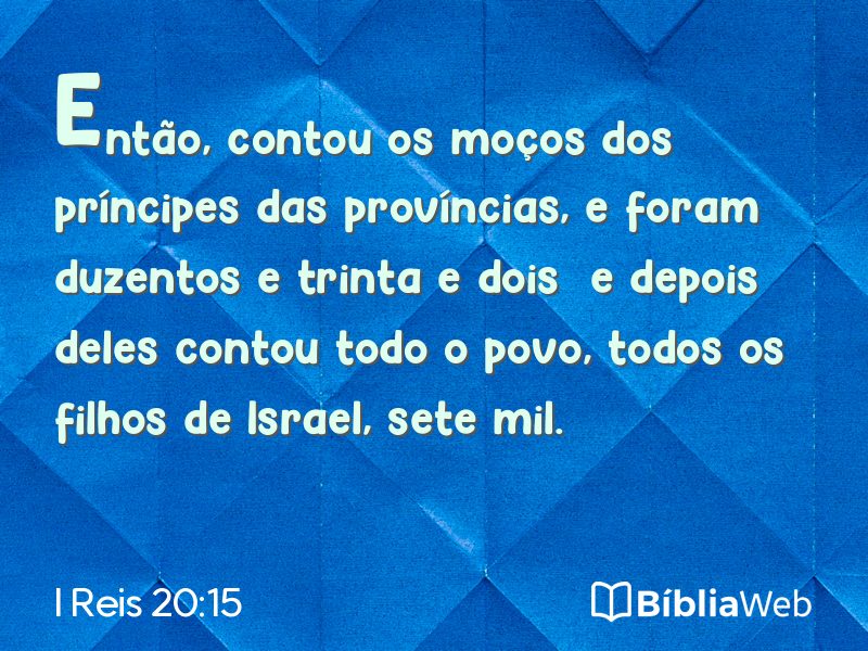 I Reis 20:15 em imagem para compartilhar