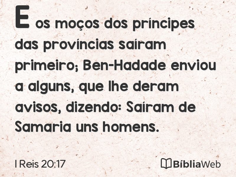 I Reis 20:17 em imagem para compartilhar