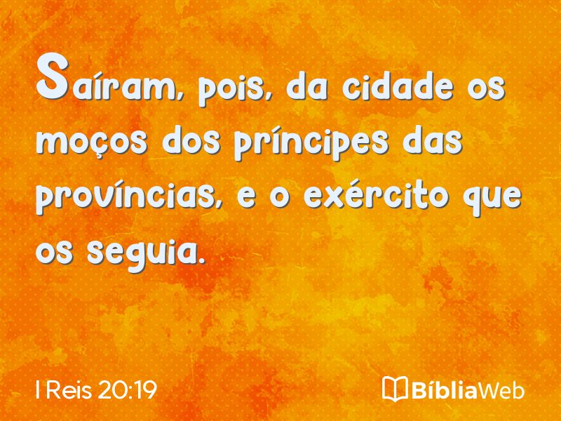 I Reis 20:19 em imagem para compartilhar