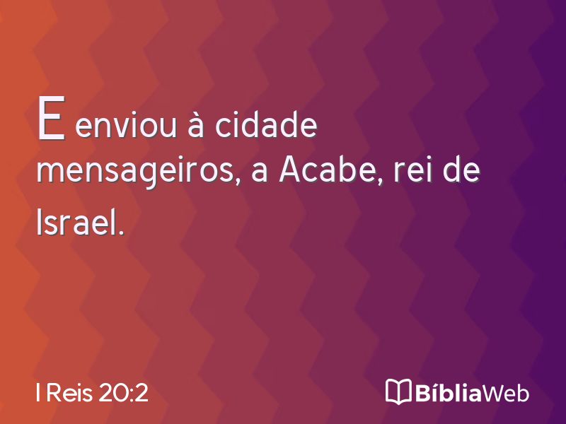 I Reis 20:2 em imagem para compartilhar