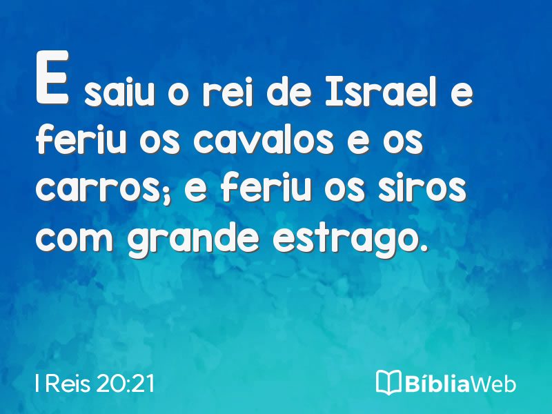 I Reis 20:21 em imagem para compartilhar