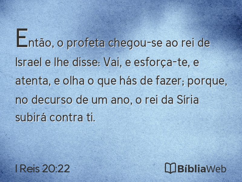 I Reis 20:22 em imagem para compartilhar