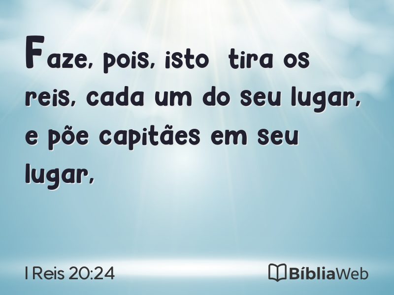 I Reis 20:24 em imagem para compartilhar