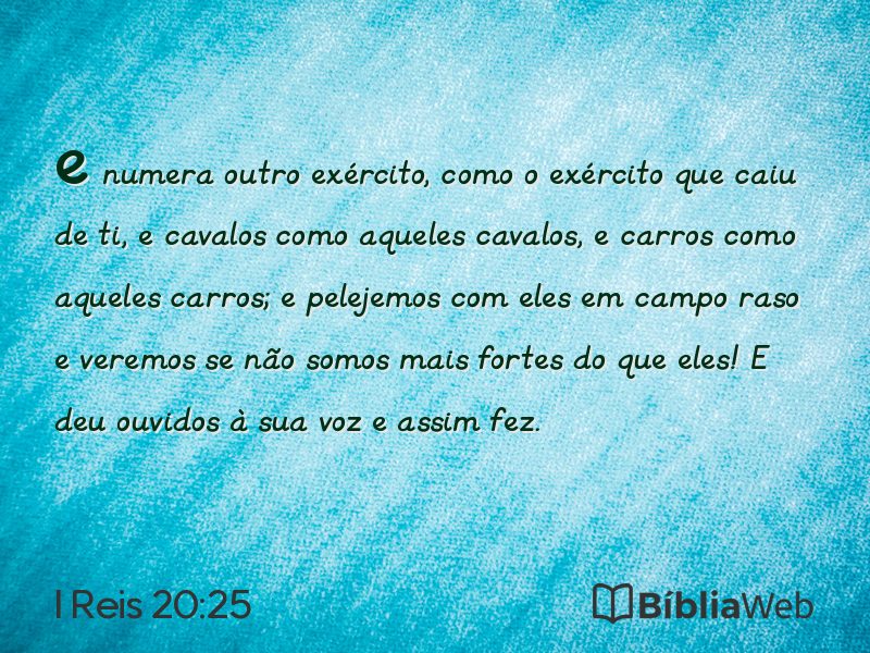 I Reis 20:25 em imagem para compartilhar