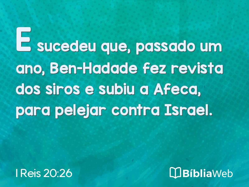 I Reis 20:26 em imagem para compartilhar