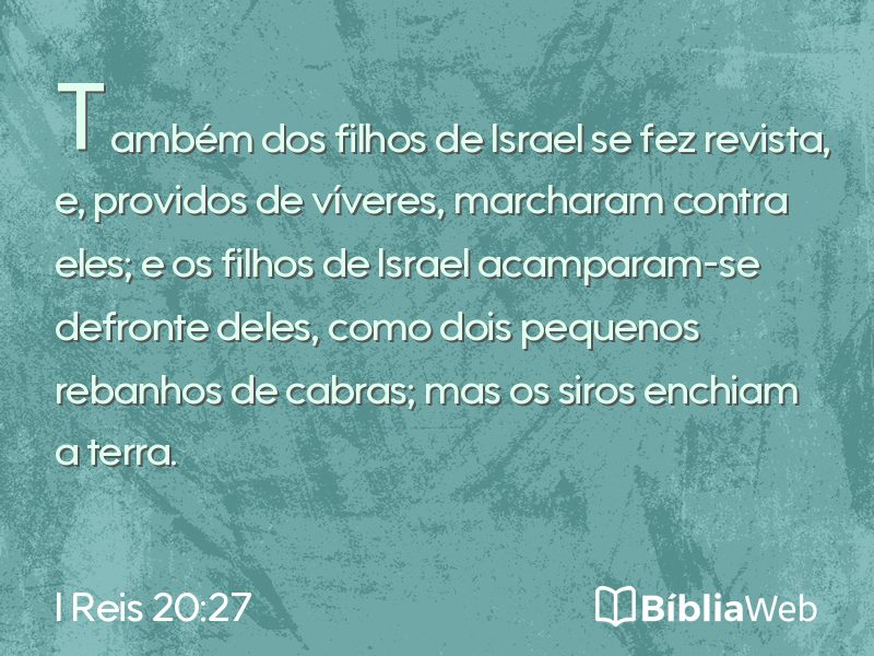 I Reis 20:27 em imagem para compartilhar
