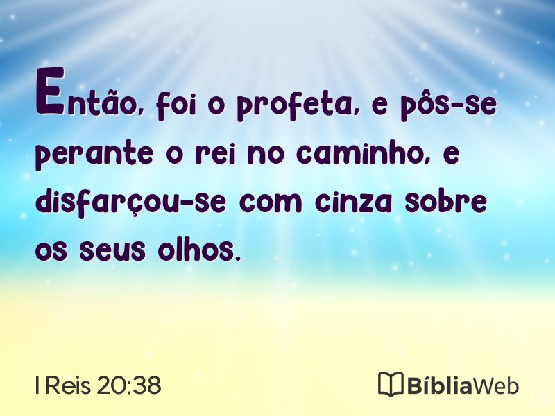 I Reis 20:38 em imagem para compartilhar