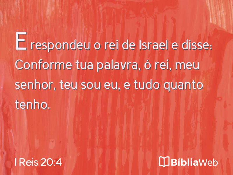 I Reis 20:4 em imagem para compartilhar