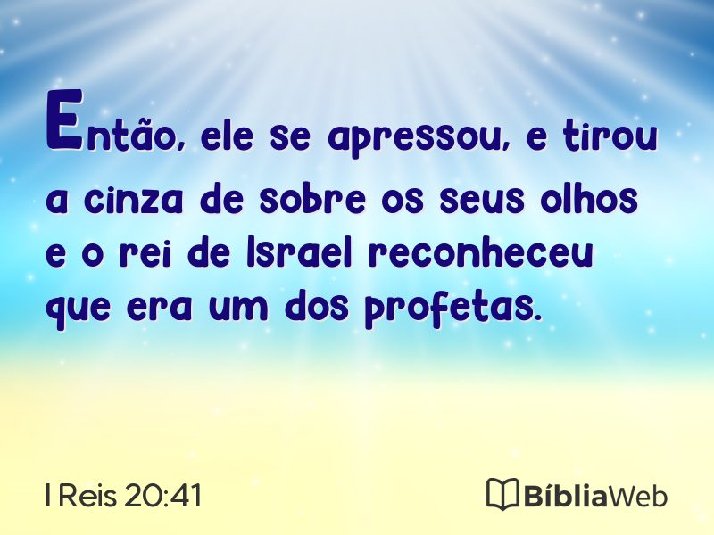 I Reis 20:41 em imagem para compartilhar