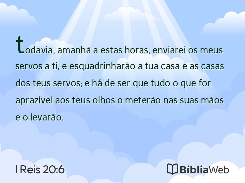 I Reis 20:6 em imagem para compartilhar