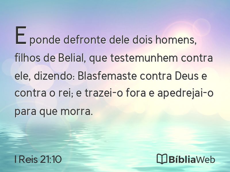 I Reis 21:10 em imagem para compartilhar