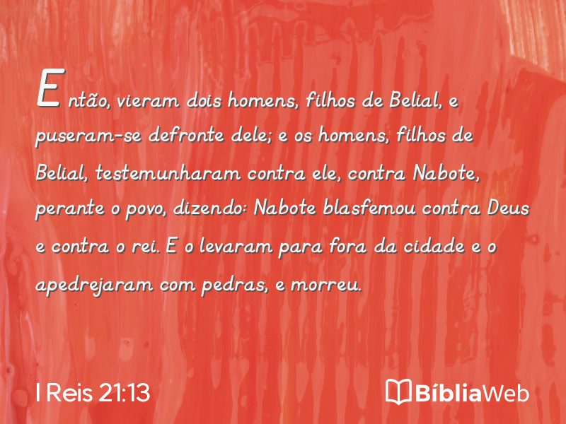 I Reis 21:13 em imagem para compartilhar