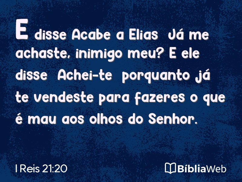 I Reis 21:20 em imagem para compartilhar