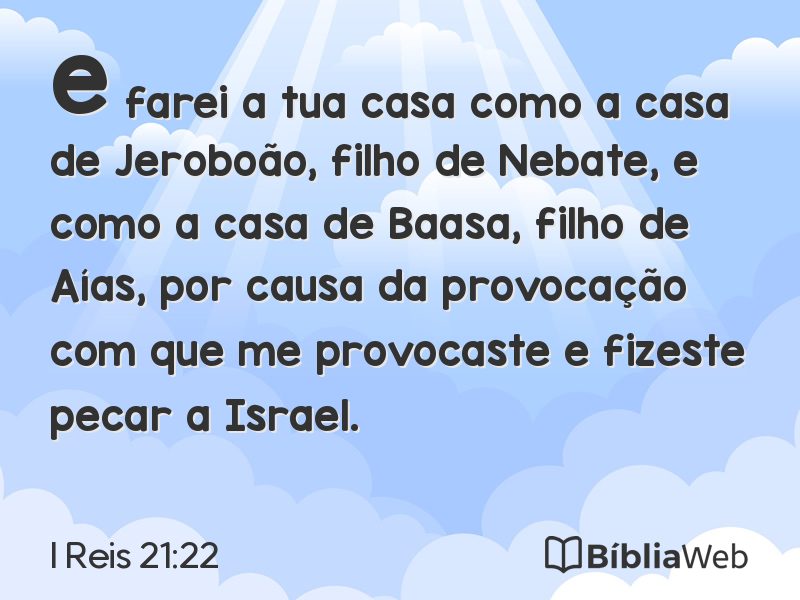 I Reis 21:22 em imagem para compartilhar