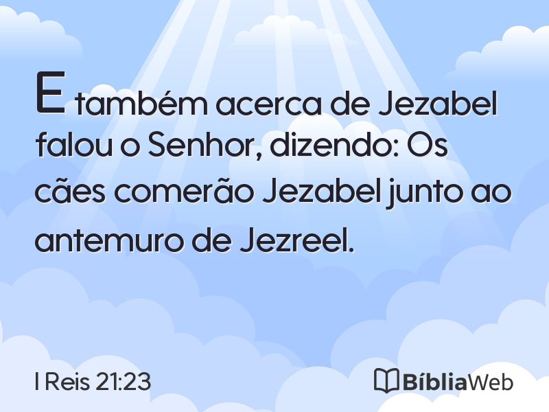 I Reis 21:23 em imagem para compartilhar
