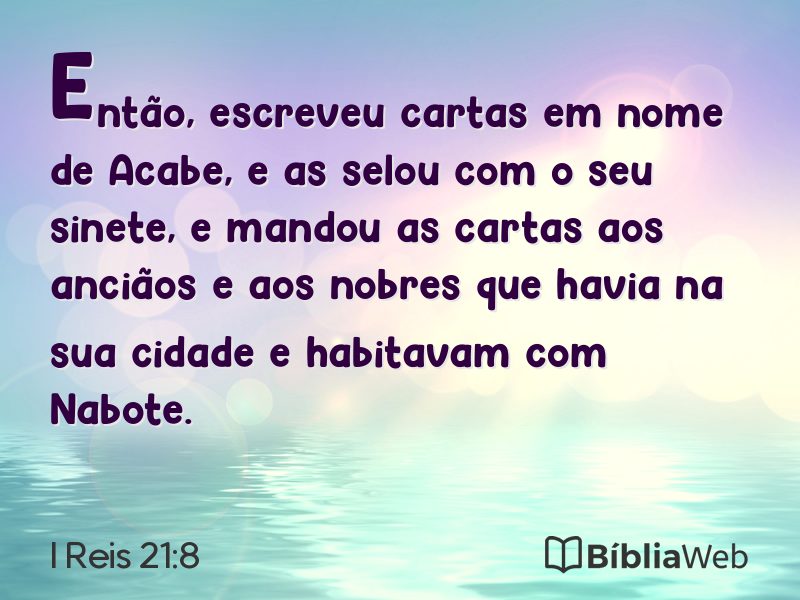 I Reis 21:8 em imagem para compartilhar